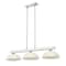 Z-Lite Cobalt Billiard, 3-Light, 14 In.W x 46 In.L x 8 In.H, Brushed Nickel/White Linen 152BN-DWL13 - alternate 1
